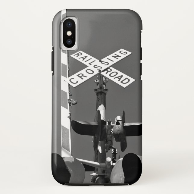 Coques Case-Mate iPhone Traversée ferroviaire avec porte en monochrome (Dos)