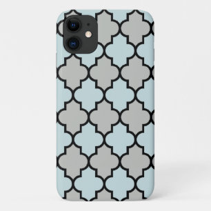 Coques Pour iPhone Trellis Bleu, Quatrefoil, treillis marocain