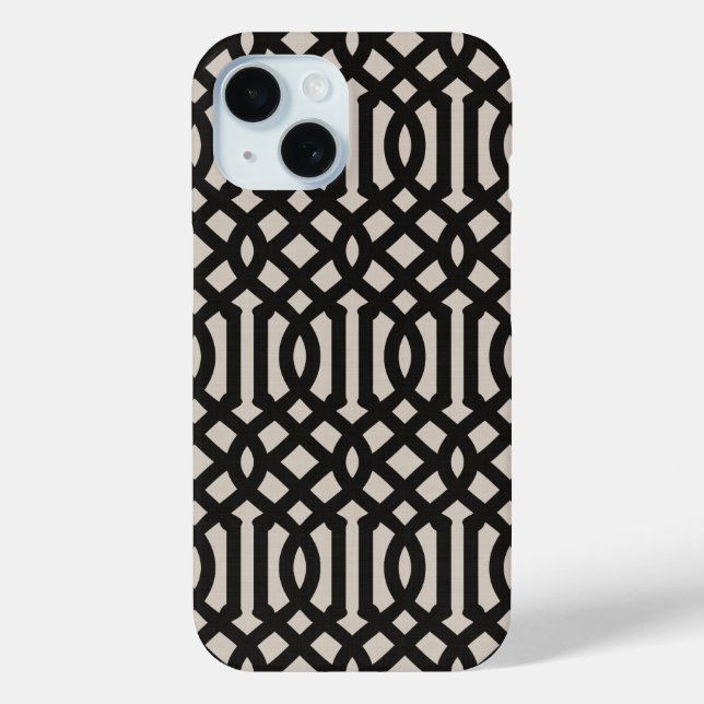 Coques Case-Mate iPhone Trellis noir rustique (Verso)