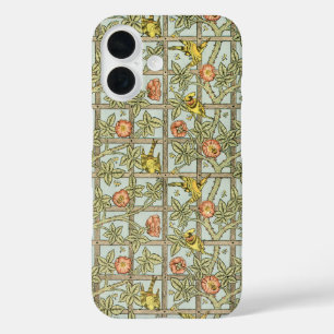 Coque Pour iPhone 16 Trellis par William Morris, Vintage Garden Textile