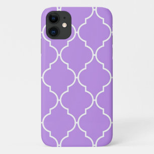 Coque iPhone 11 Trellis pourpre, Quatrefoil, Trellis marocain