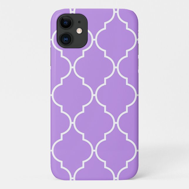 Coques Case-Mate iPhone Trellis pourpre, Quatrefoil, Trellis marocain (Dos)