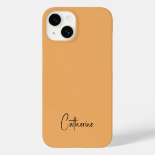 Coque Pour iPhone 14 Trend Color Soft Orange Minimaliste