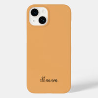 Trend Color Soft Orange Name Minimaliste