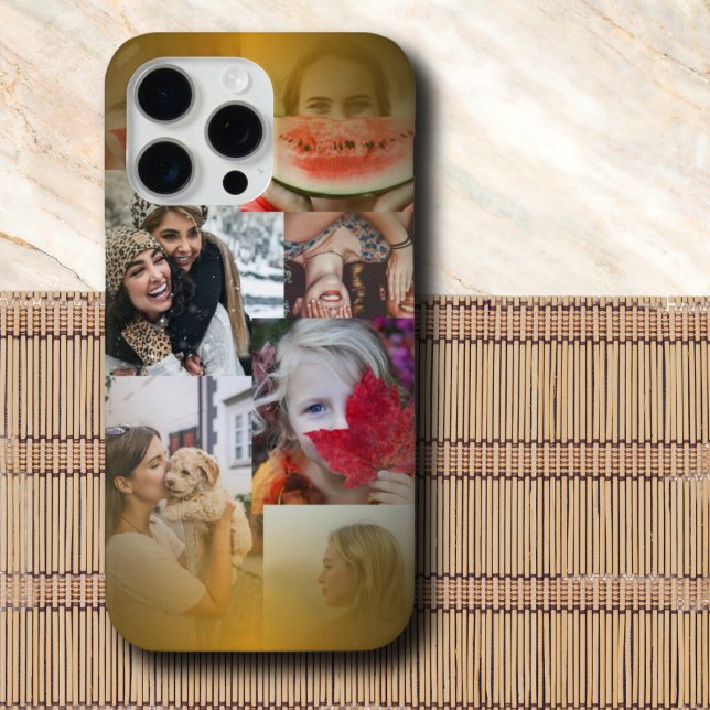 Coques Case-Mate iPhone Trendy 6 Photo Collage Gold Metallic (Créateur téléchargé)