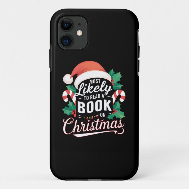 Coques Case-Mate iPhone Très Probable De Lire Un Livre À Noël (Dos)