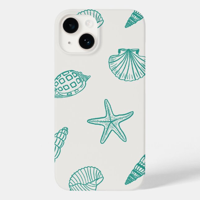 Coques Case-Mate iPhone Trésor côtier Turquoise ivoire (Verso)