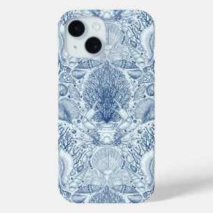 Coque Pour iPhone 15 Trésors de plage en bleu