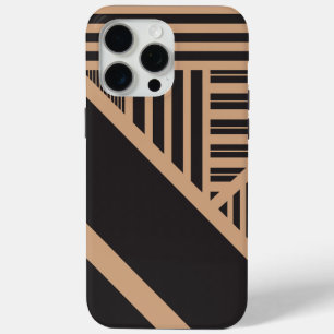 Coque iPhone 15 Pro Max Triangle en tan et noir