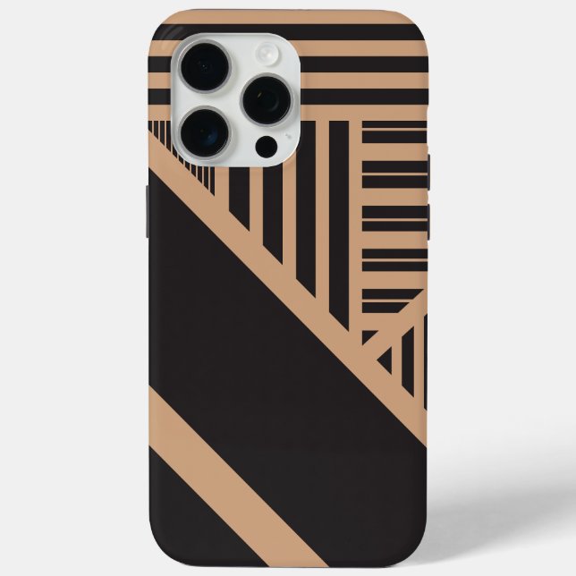 Coques Case-Mate iPhone Triangle en tan et noir (Verso)