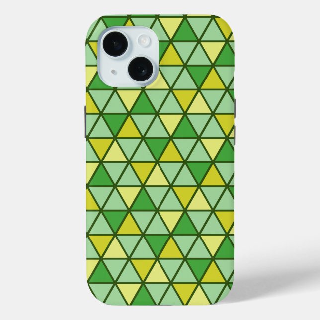 Coques Case-Mate iPhone Triangle jaune moderne Motif géométrique (Verso)