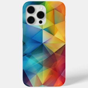 Coque iPhone 15 Pro Max Triangles dans les couleurs arc-en-ciel