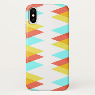 Case-Mate iPhone Case Triangles jaunes, rouges et bleus cadets
