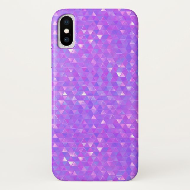 Coques Case-Mate iPhone Triangles Tendance violet rose Motif géométrique (Dos)