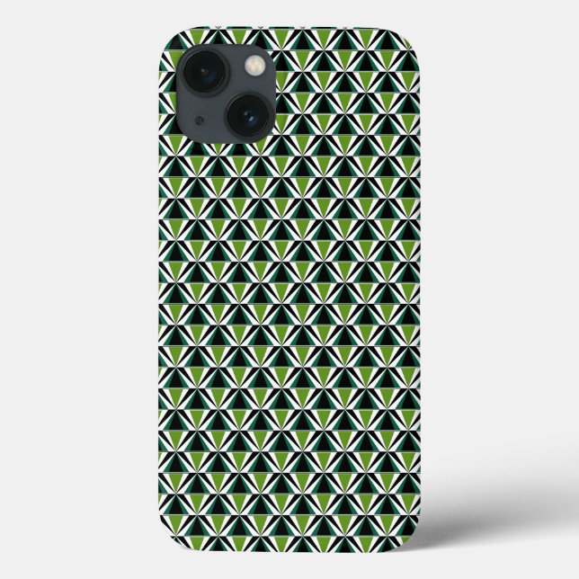 Coques Case-Mate iPhone Triangles verts (Verso)