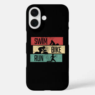 Coque Pour iPhone 16 Triathlon - Nager Vélo Course