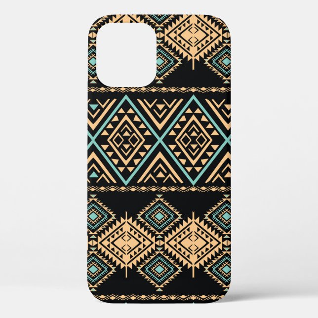 Coques Case-Mate iPhone Tribal art pattern. Ethnic geometric print. Aztec  (Verso)