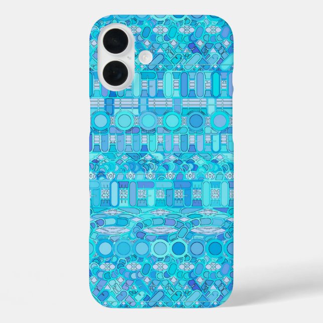 Coques Case-Mate iPhone Tribal Batik - tons bleus (Verso)
