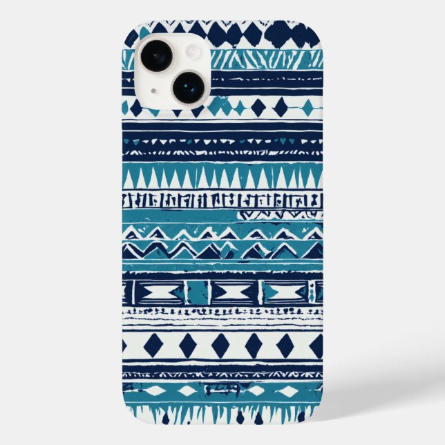 Coques Case-Mate iPhone tribu noire bleue (Verso)