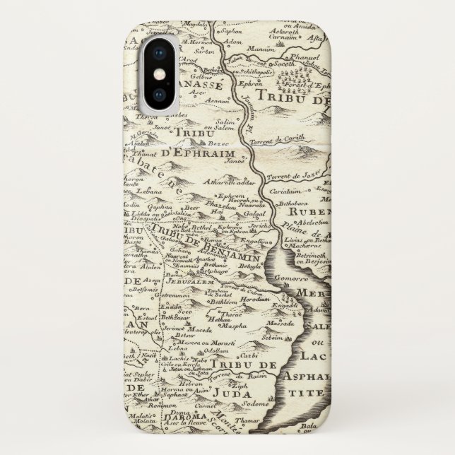 Coques Case-Mate iPhone Tribus de l'Israël - carte antique de terre (Dos)