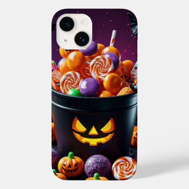 Coques Case-Mate iPhone Trick or Treat Candy Bucket (Verso)