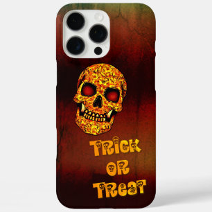 Coques iPhone 16 Pro Max Trick ou traiter effrayant crâne Halloween
