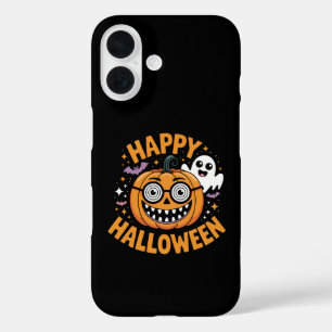 Coque Pour iPhone 16 Trick Ou Traiter Halloween Citrouille Joyeux Hallo