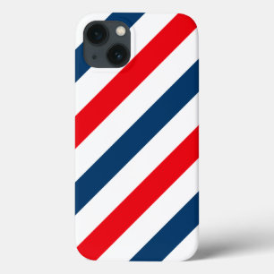 Etui iPhone Case-Mate Tricolor Diagonal Stripes (bleu, blanc et rouge)