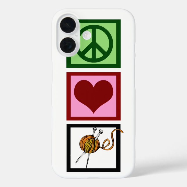 Coques Case-Mate iPhone Tricot d'amour pour la paix (Verso)