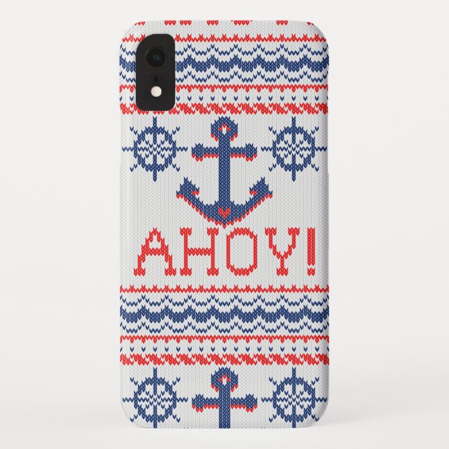 Coques Case-Mate iPhone Tricot nautique AHOY Style Jumper de Noël (Dos)