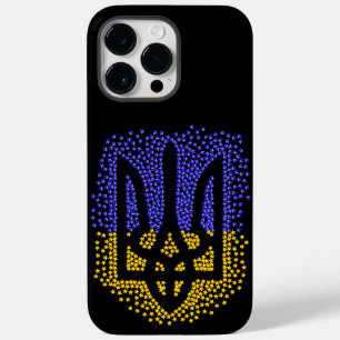 Coque Pour Pour iPhone 14 Pro Max Trident heraldique ukrainien tryzub étoiles disper