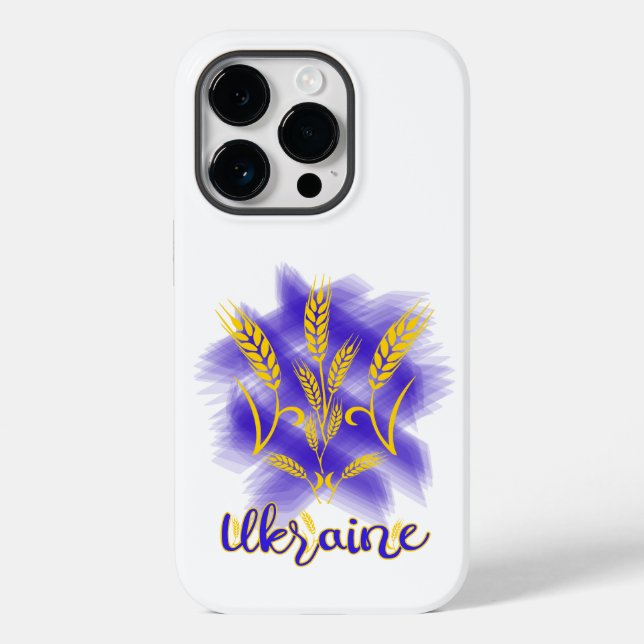 Coques Case-Mate iPhone Trident ukrainien fait d'oreille de blé (Verso)