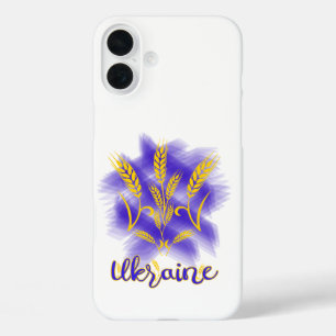 Coques iPhone 16 Plus Trident ukrainien fait d'oreille de blé