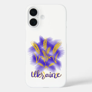 Coque Pour iPhone 16 Trident ukrainien fait d'oreille de blé