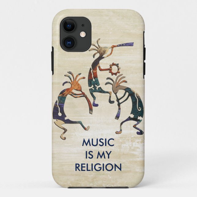 Coques Case-Mate iPhone Trio musicien KOKOPELLI + vos idées (Dos)