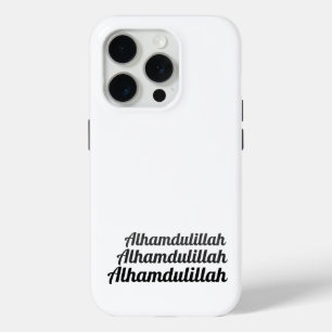 Coque iPhone 15 Pro Triple Alhamdulillah Blanc