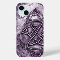 Triquetra Trinity Knot Lavender Purple Faux Métal