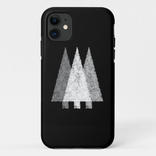 Etui iPhone Case-Mate Trois arbres en noir et blanc.