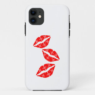 Case-Mate iPhone Case Trois baisers rouge à lèvres avec cadeau motif bla