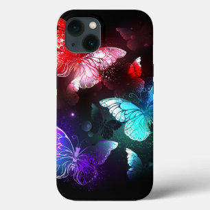 Case-Mate iPhone Case Trois papillons brillants sur l'arrière - plan de 