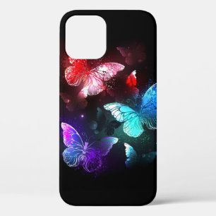 Case-Mate iPhone Case Trois papillons brillants sur l'arrière - plan de