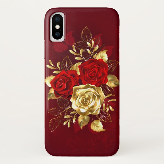 Coques Case-Mate iPhone Trois Roses de bijoux (Dos)