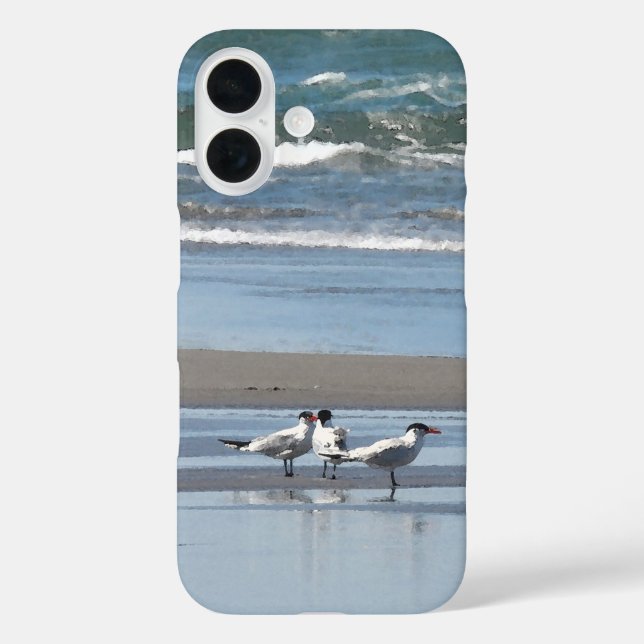 Coques Case-Mate iPhone Trois Ternes sur une plage (Verso)