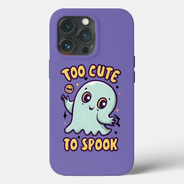 Coques Case-Mate iPhone Trop Mignonne Pour Parler Mignonne Fantôme Hallowe (Verso)