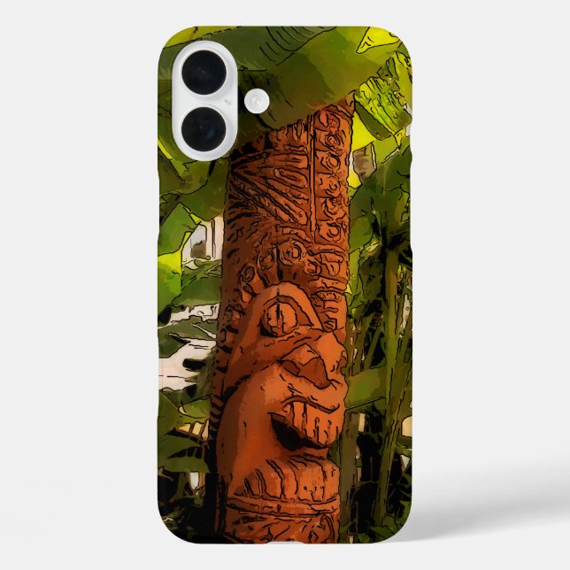 Coques Case-Mate iPhone Tropic Garden Tiki Illustré Hawaïen (Verso)