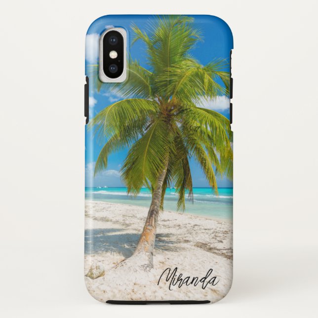 Coques Case-Mate iPhone Tropical Beach Palm Tree Personnalisé (Dos)