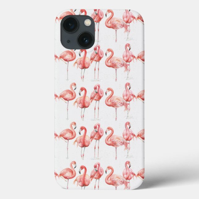 Coques Case-Mate iPhone Tropical | Famille de Flamants roses (Verso)