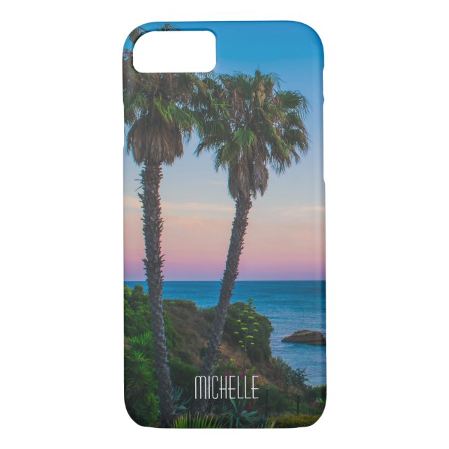 Coques Case-Mate iPhone Tropical Island Paradise Sunset Nom personnalisé (Dos)