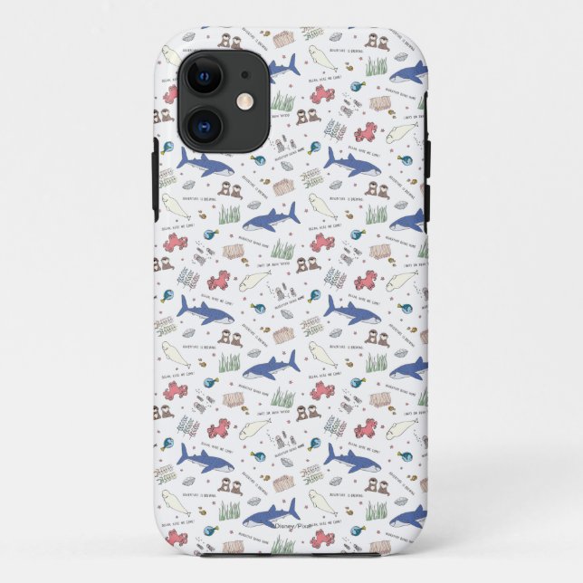 Coques Case-Mate iPhone Trouver le Motif blanc de Dory Cartoon (Dos)