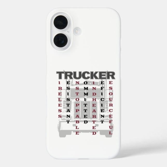 Coques Case-Mate iPhone Trucker Acrostique résistant infatigable (Verso)